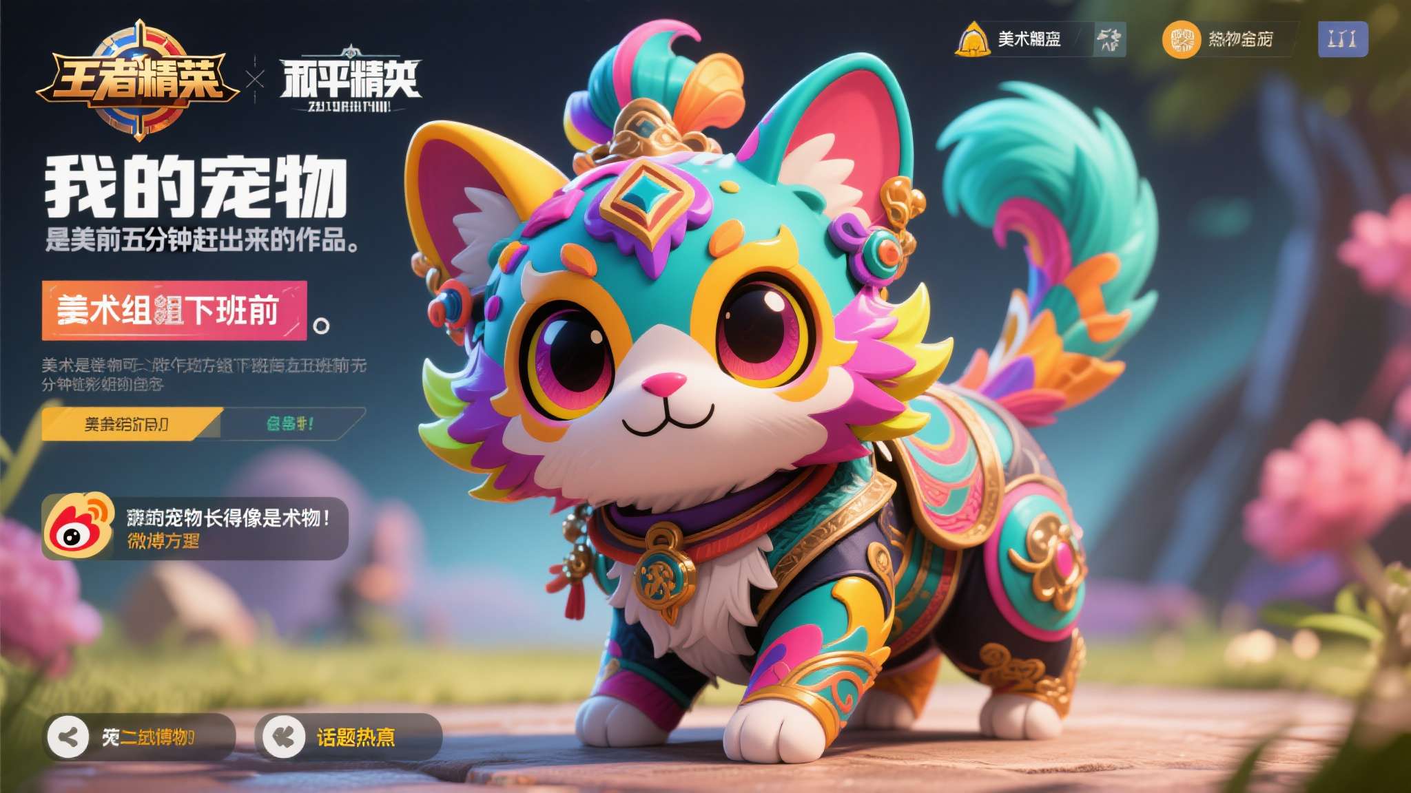 以《王者荣耀》《天涯明月刀》《和平精英》等热门游戏为例，部分限定宠物外观设计风格